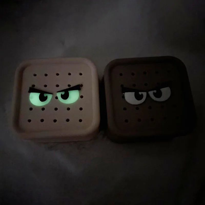 glow-in-dark bad eye-design Shoe Decoration Buckle Charms Accessories head-top DIY Combination for bands clog Kid out door Gifts