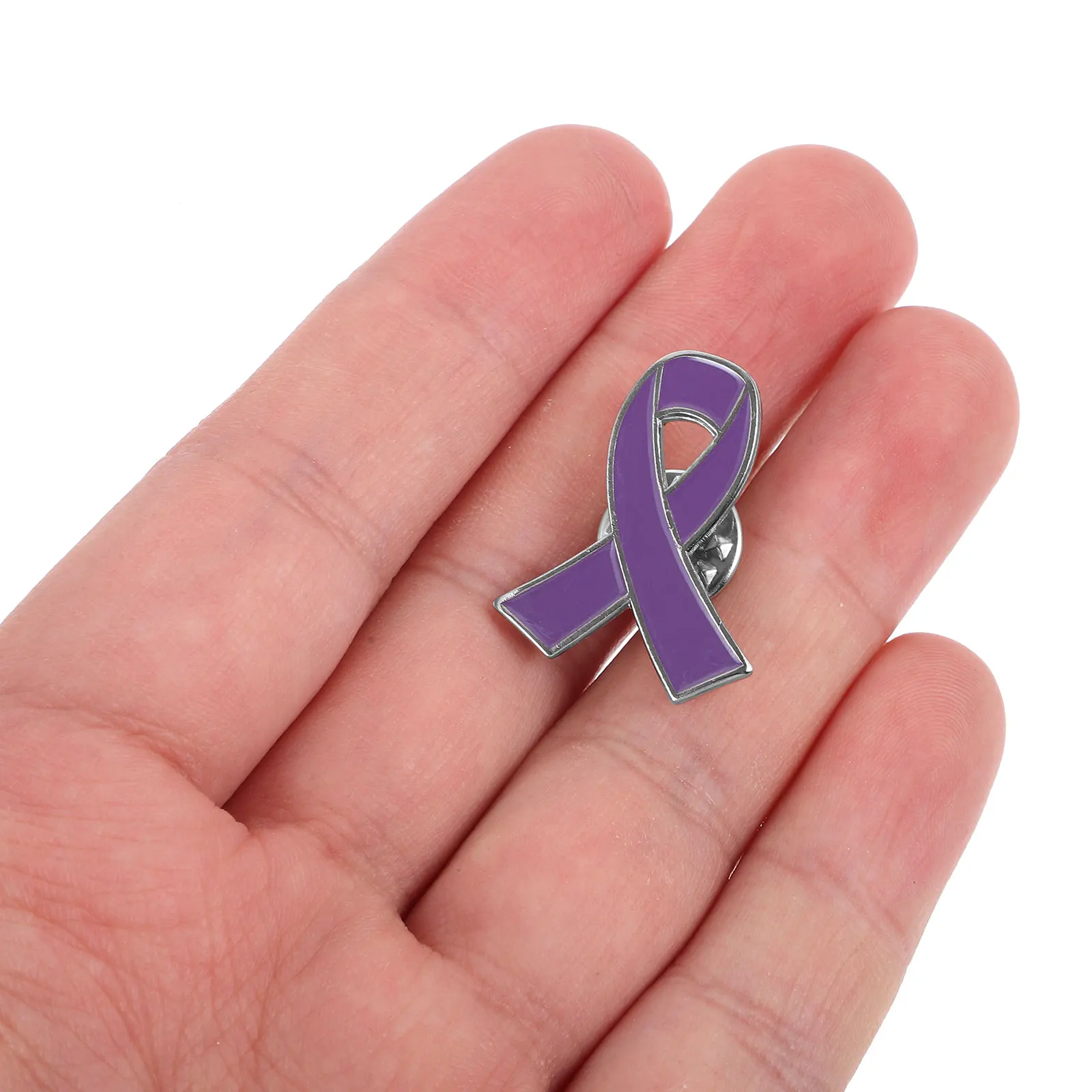 

20pcs Awareness Brooch Ribbon Design Lapel Pin Charity Event Women Pins Party Favors Durable Iron Jewelry Gift