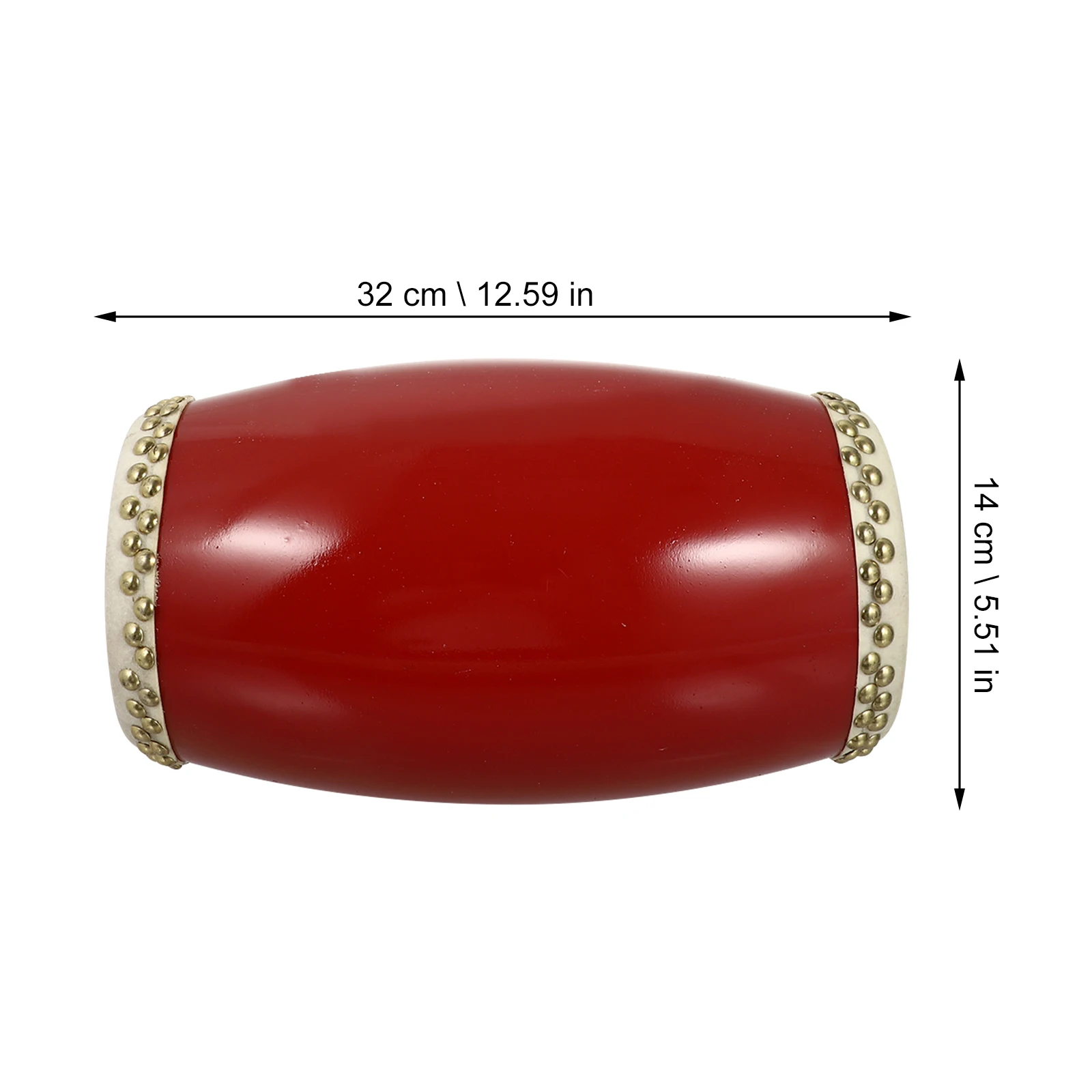 Tambor de cintura de juguete de PVC de cuero de vaca, instrumento de percusión de mano duradero, regalo de cultura tradicional china, rendimiento de celebraciones