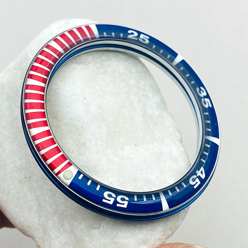 41mm Resin Metal Watch Bezel Insert Ring Inner Diameter 32mm Fits Seiko Prospex Series New Samurai Men\'s Watch Case Repair Parts