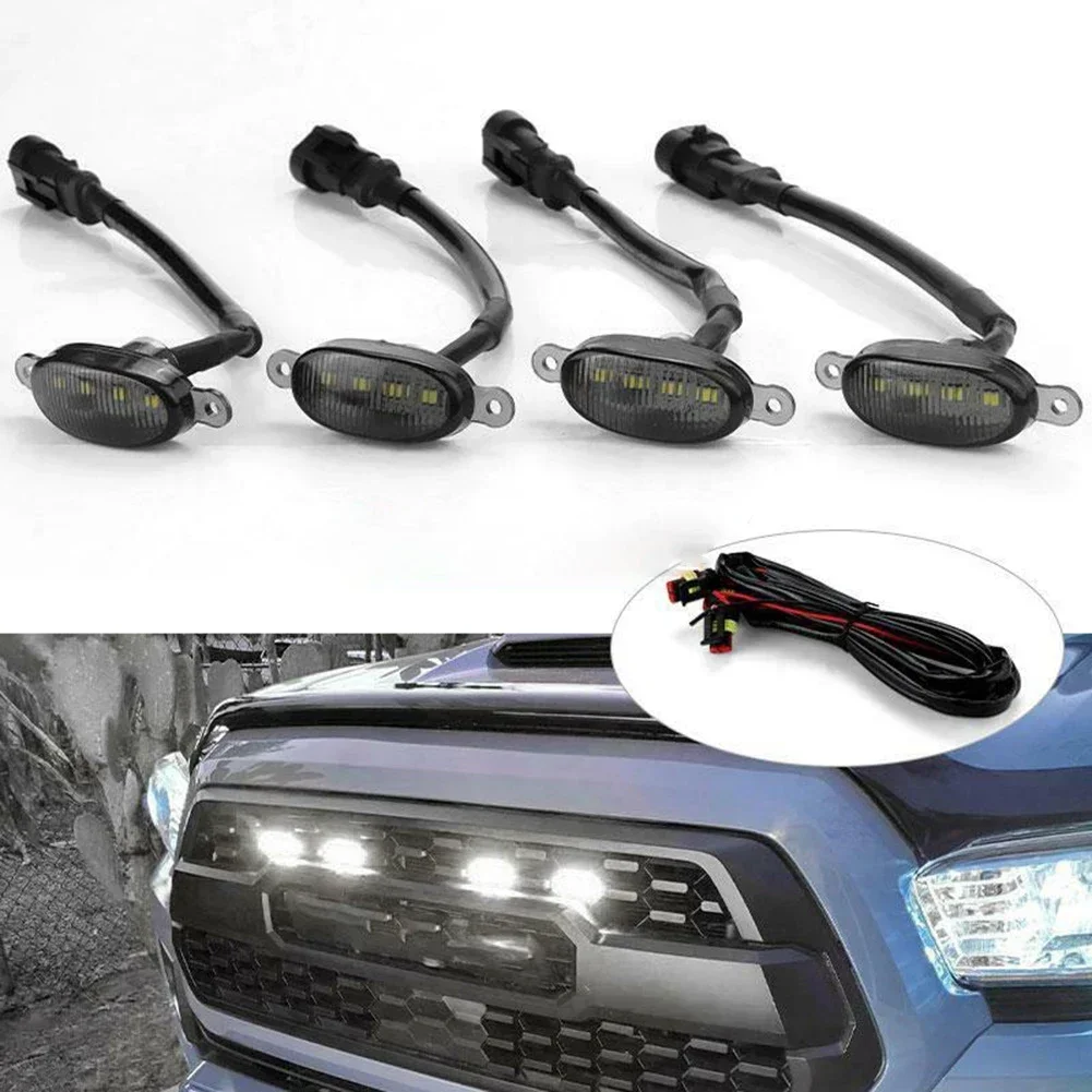 Brand New LED Light Car Light Raptor Style Grill Front Grille LED Light 1 X Line Group 2003-20 ABS Plastic For