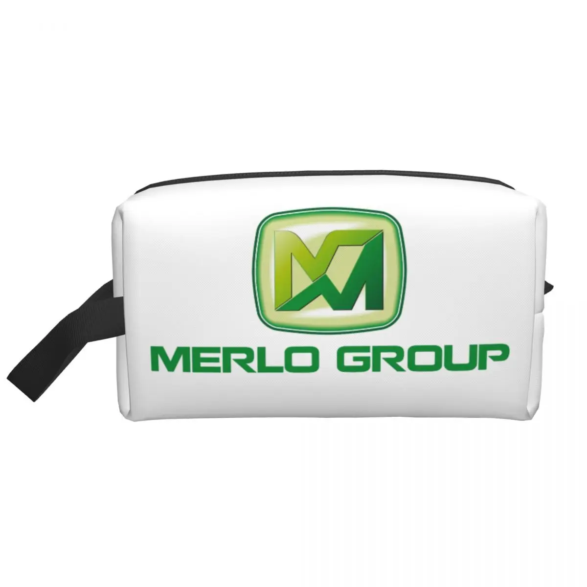 

Merlo Logo Women Cosmetic Bag Travel Makeup Organizer Pouch Toiletry Storage Dopp Kit Box Pencil Case