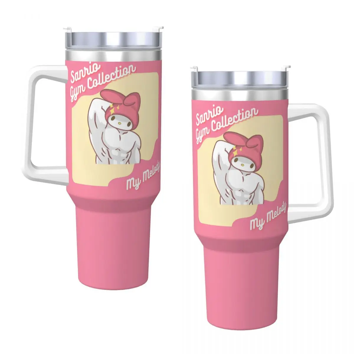 Hangyodon Fanny Stainless Steel Tumbler Driving Thermal Mug With Straws and Lid Large Capacity Mugs Cup Hot Drinks Water Bottle