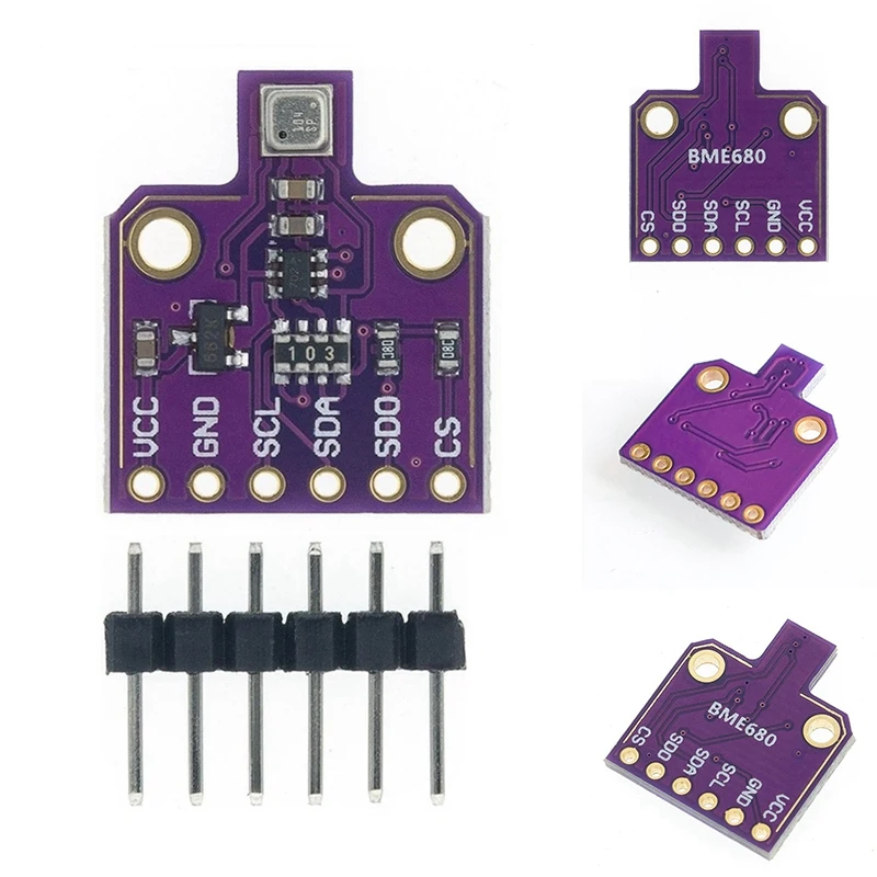 2 Piece BME680 Digital Temperature Humidity Pressure Sensor High Altitude Module Development Board