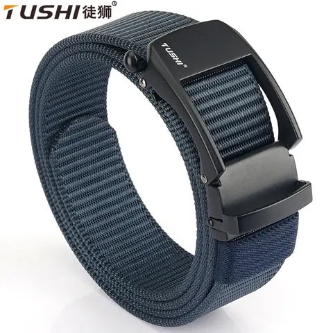 TUSHI 남성용 나일론 캔버스 벨트, 한국 버전, 올매치 캐주얼 자동 버클 골프 벨트, 유명 브랜드 벨트, 여성용 벨트