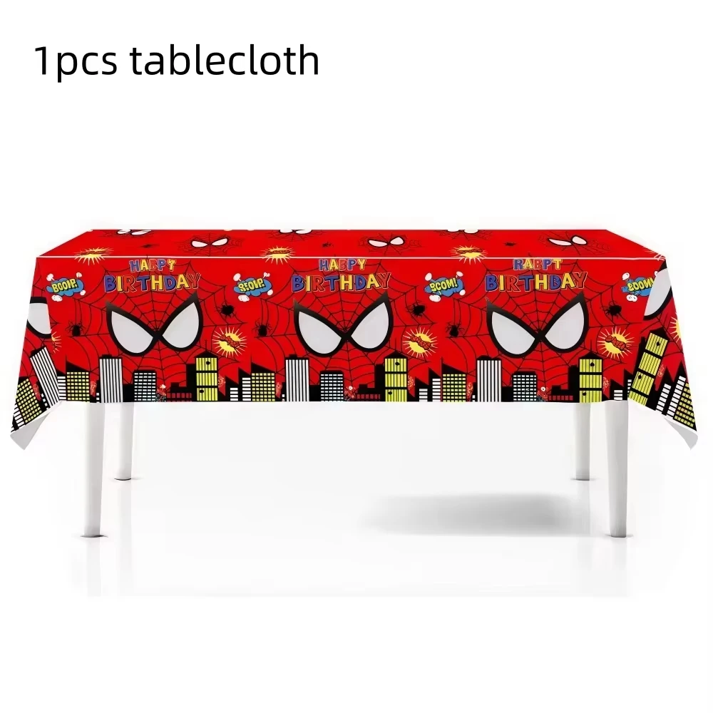 Spinnen-Geburtstagsparty-Dekoration, rotes Spidehero-Geschirrset, Tasse, Teller, Serviette, Banner, Luftballons für Partygeschenke, Geschenk, Babyparty – Detail 6