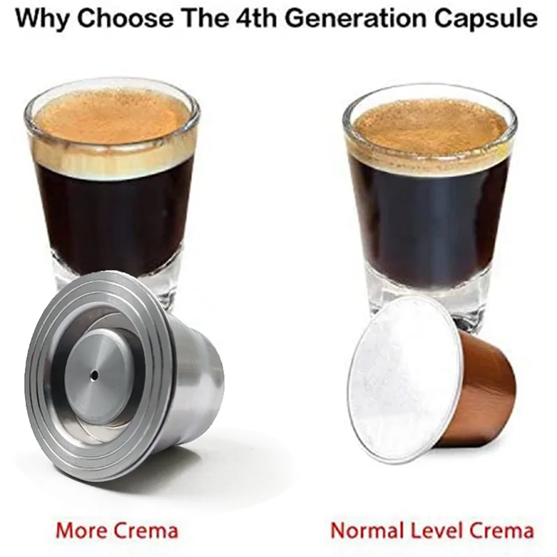 ABUD-แคปซูลนํากลับมาใช้ใหม่ได้, สแตนเลส, แผ่นรีฟิล 9 ชิ้นสําหรับ Nespresso + 3 Tamper + 3 ช้อน + แปรง 3 อัน