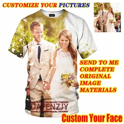 3D All Over Printed T Shirt For Men Custom Your Photo/name T-Shirt Hip Hop Harajuku Streetwear Summer Casual Short Sleeve Tee