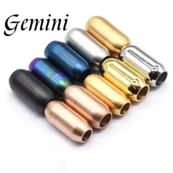 10pcs Stainless Steel 3mm-8mm Magnetic Clasps Leather Cord Bracelet Magnet Lace Buckle Necklace Clasp End Diy Jewelry Making