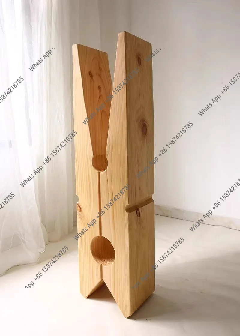 I K Nordic Personality And Creativity, Solid Wood Bench, Bed And Breakfast Log Clip Bench, TV Cabinet Home Shoe Changing Bench