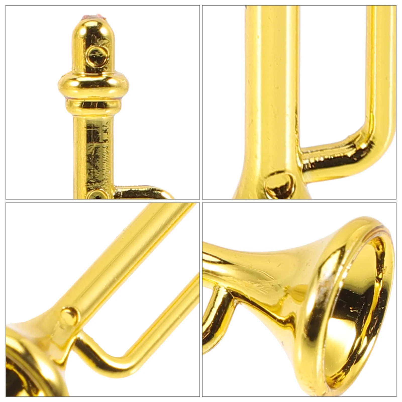 10 Pcs Toy Musical Instrument Model Miniature Saxophone Small Instruments Golden Decoration Child