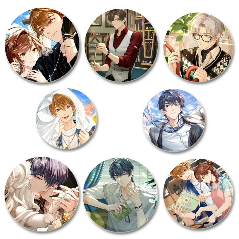 

Anime Game Nu:Tears of Themis Brooch Cartoon Figure Luke Pearce Artem Wing Badge Button Pin Cosplay Souvenir Toy Cute Fans Gift