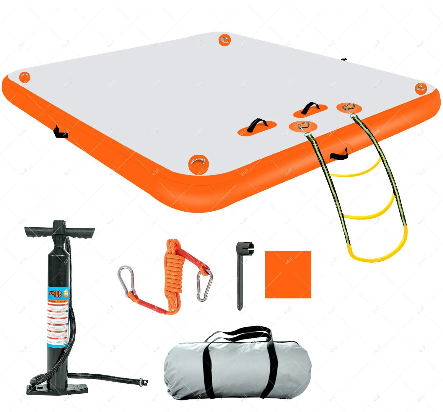 Inflatable Floating Platform Dock for Water Yoga Drop Stitch Material for Swimming in the River