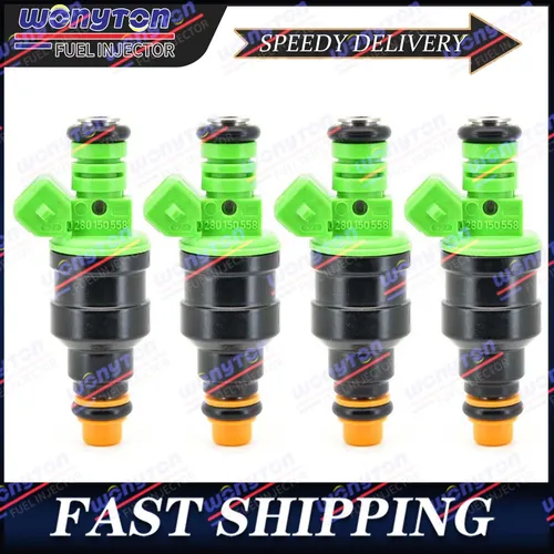 4X INJETORES DE COMBUSTIBLE 0280150558   Se adapta a VW AUDI BMW FIAT FORD 440CC 42LB EV1