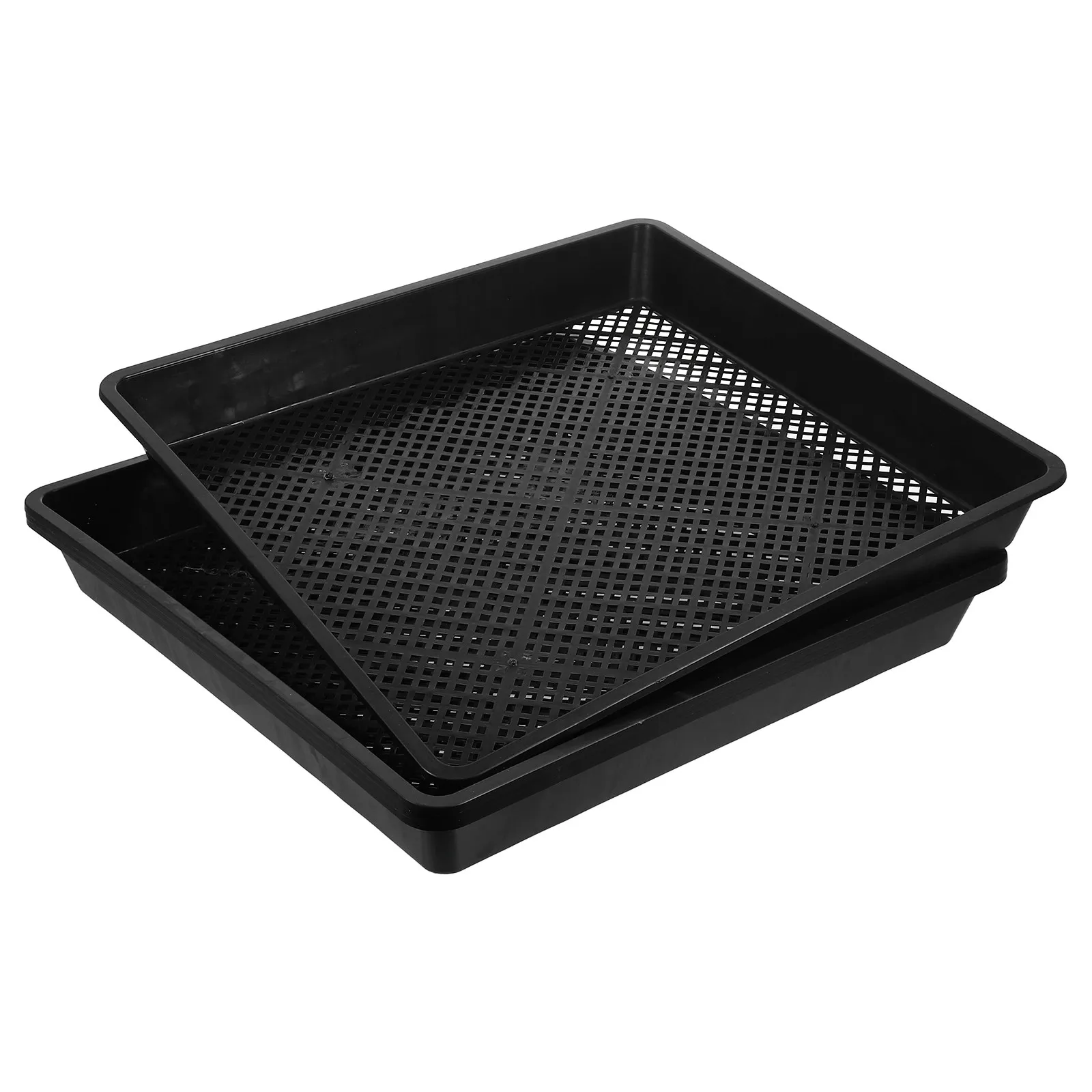 

4Pcs Seedling Sprouter Trays Indoor Plant Growing Tray Mesh Bottom Germination Plate Starter Tray for Microgreens Succulents
