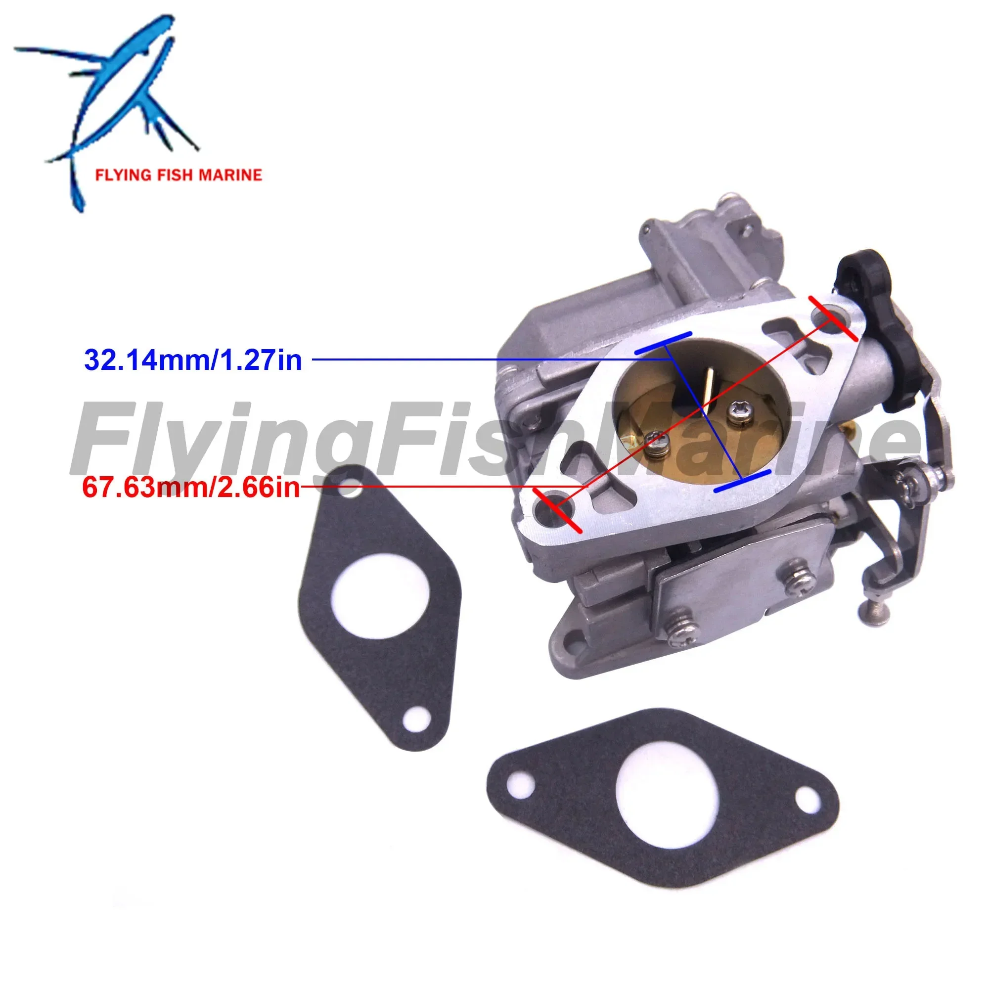 Outboard Motor 3303-895110T01 3303-895110T11 8M0104462 Carburetor Assy and 27-835383001 Gaskets for Mercury Mariner 8HP 9.9HP 4-