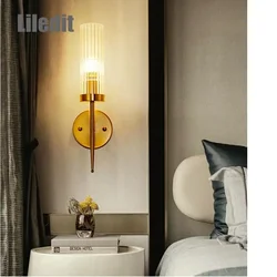 Modern LED Wall Lamp Nordic Sconce Light Fixture Metal European Style Metal Light  Bedroom Light Wall Lights for Home Background