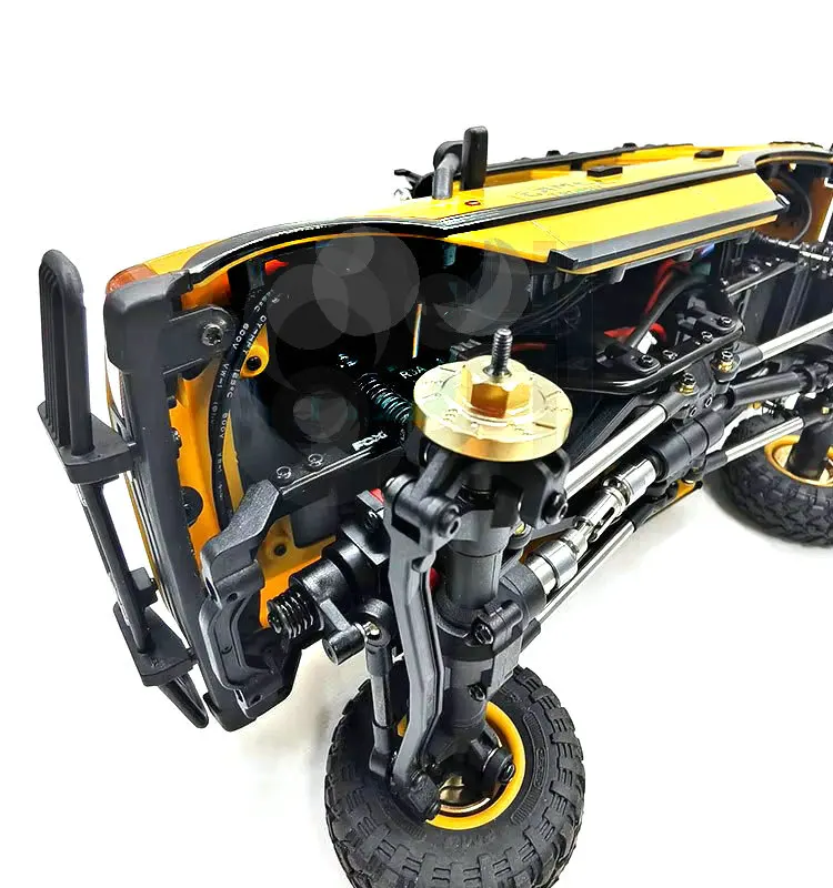 Metall FMS FCX24M 1/24 Version des Range Rover Discovery D90 D110 Tacoma RC mit 7mm Adapter und Messing-Gegengewichtsteilen – Detail 4