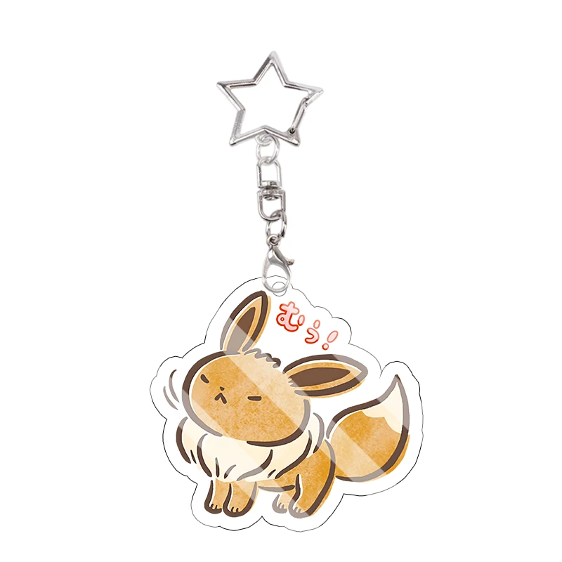 Snorlax Wigglytuff Eevee Acryl-Schlüsselanhänger Kawaii Pachirisu Trendiger Anhänger Taschendekoration Beliebte Modelle Kettenanhänger Geschenk – Detail 33