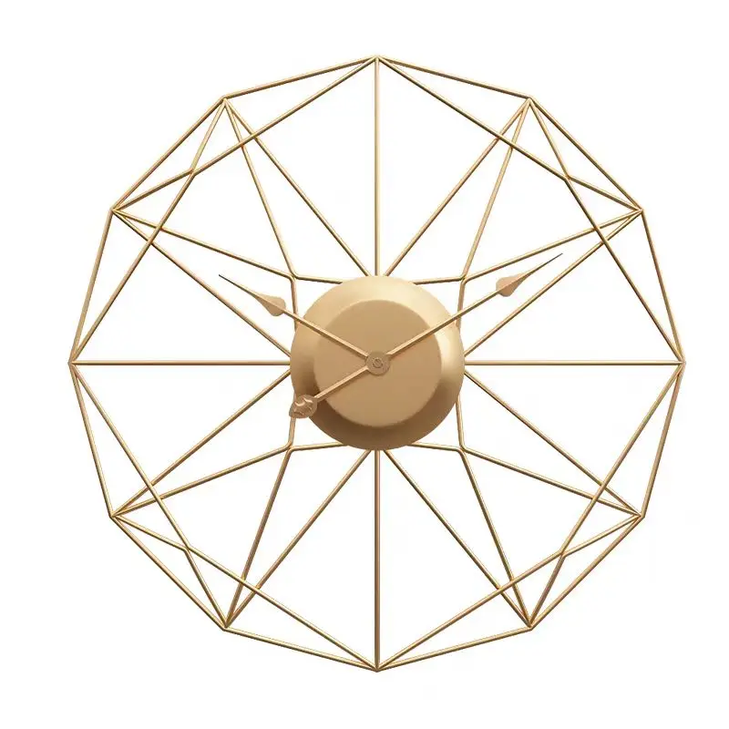 &c 50cm Wholesale Silent Luxury Rustic Wooden Wall Clock Custom Metal Digital Modern Cheap Wall Decor Large Clock for Home Decor
