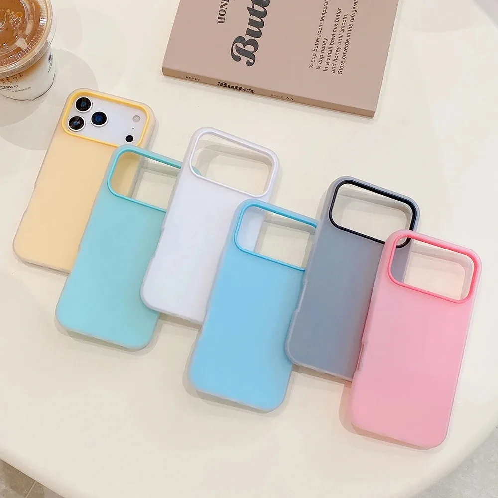Luxury Candy Color 2 in 1 Jelly Case For Samsung Galaxy Edge S26 S25 Ultra S24 S23 Plus FE A56 A17 A07 M35 Silicone Matte Cover