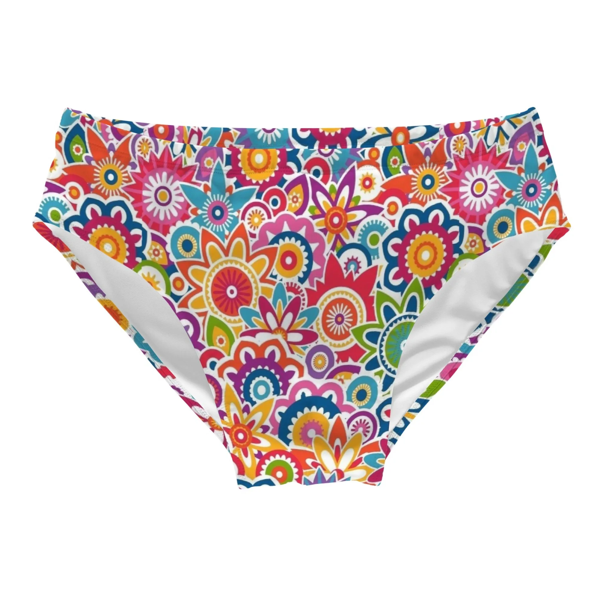 Mandala Ethnic Swim Trunks Elastic Soft Skin-friendly Men's Triangle Swim Trunks Beach Carnivals Swimming Bathing Novel Swimsuit
