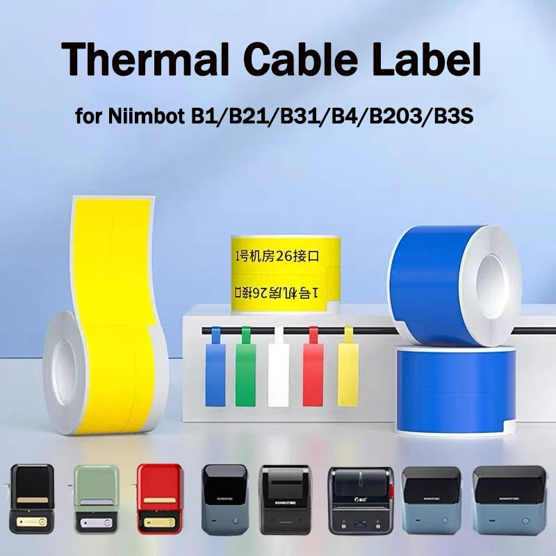 

Niimbot B1/B21/B31/B4/B203/B3S Cable Label Printing Paper Communication Network Wire Classification Self-adhesive Sticker