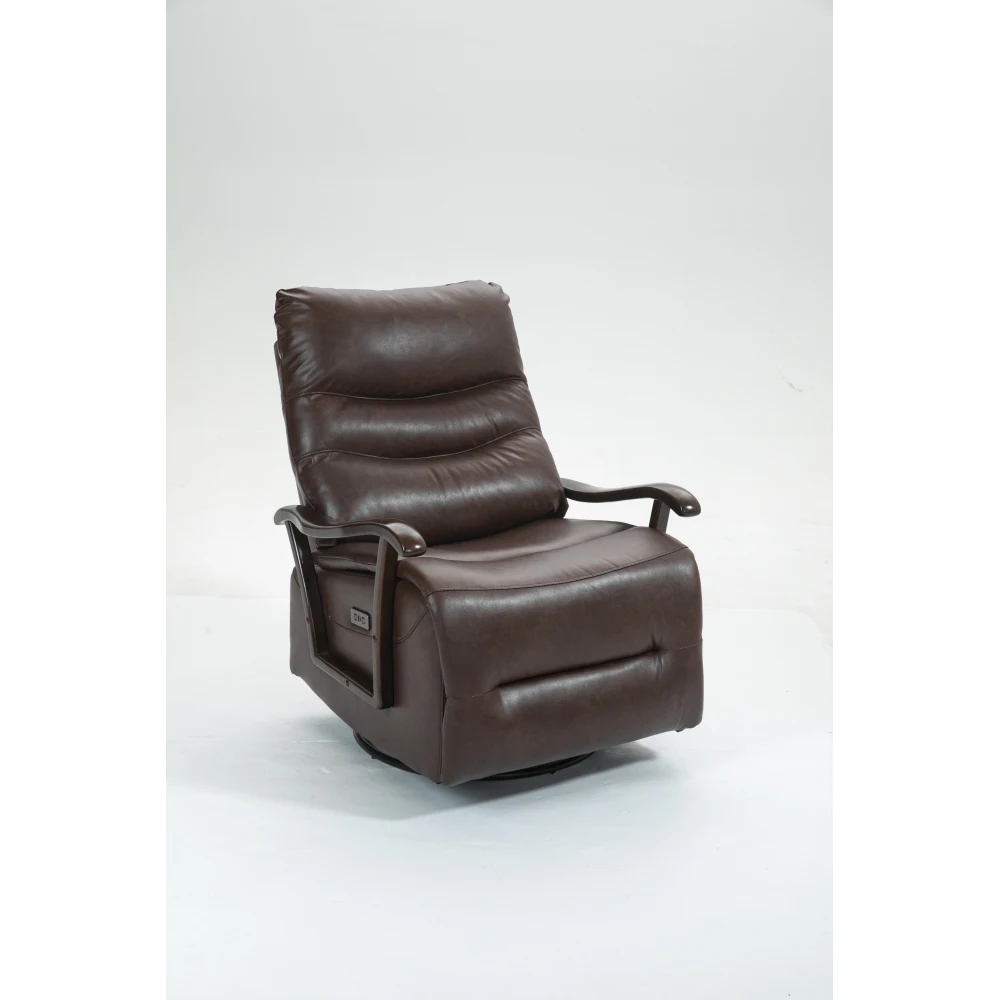 Swivel rocker Recliner Powered glider chair, extra wide recliner sofa upholstered faux leather single sofa 350 LBS