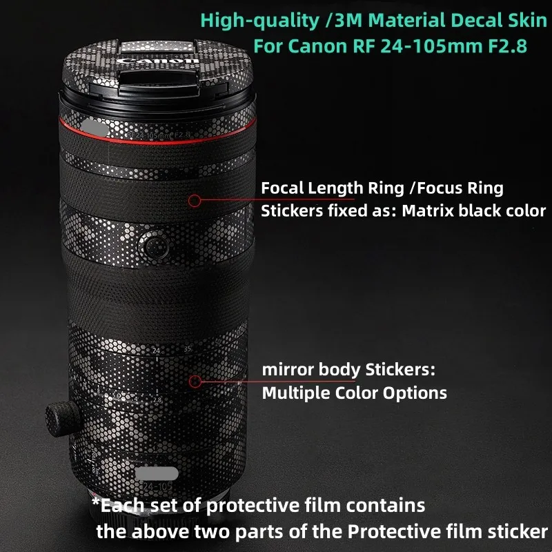 For Canon RF 24-105mm F2.8 Decal Skin Camera Lens Sticker Vinyl Wrap Film Protector Coat RF24-105 24-105 2.8 RF24-105mm F/2.8