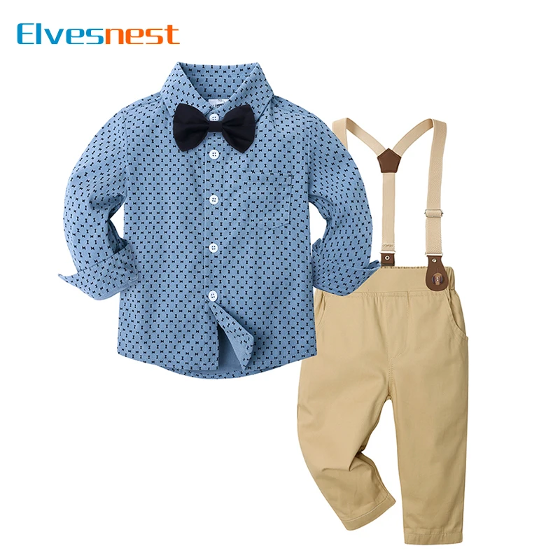 Fashion Children's Top and Bottom Clothes Set Cotton Short Sleeve Shirt Pants 2 Pcs Summer Clothes for School Children 1-10Years