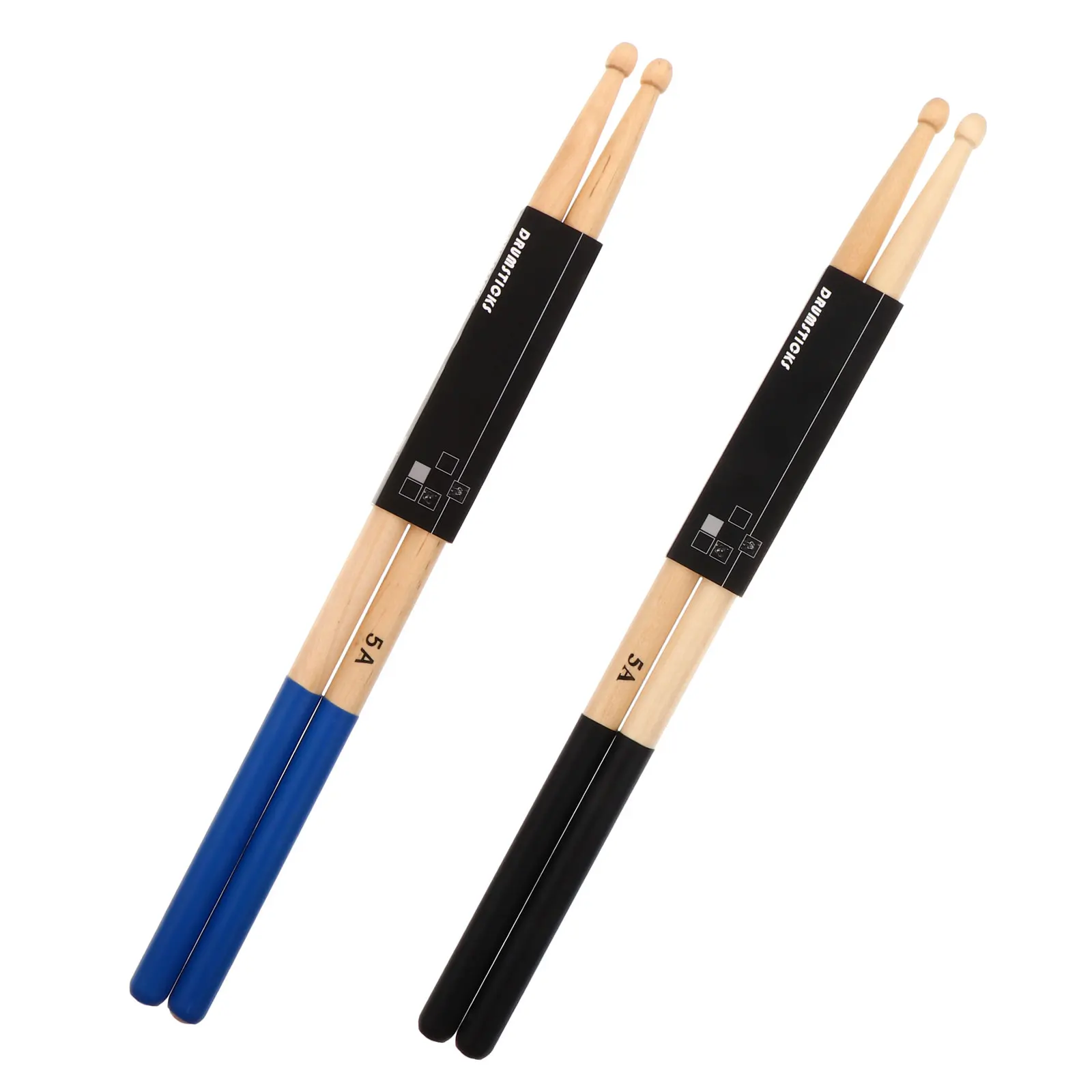 

2 Pairs Non slip Drumsticks Smooth Maple Wood H Anti skid Grip Water Drop Shape Rich Sound Concert Practice