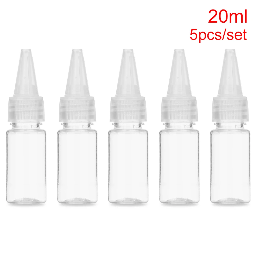 

Clear with Twist Top Cap Sharp-mouth Container Empty Dropper Bottles Liquid Dispenser Refillable Bottles Squeeze Bottles