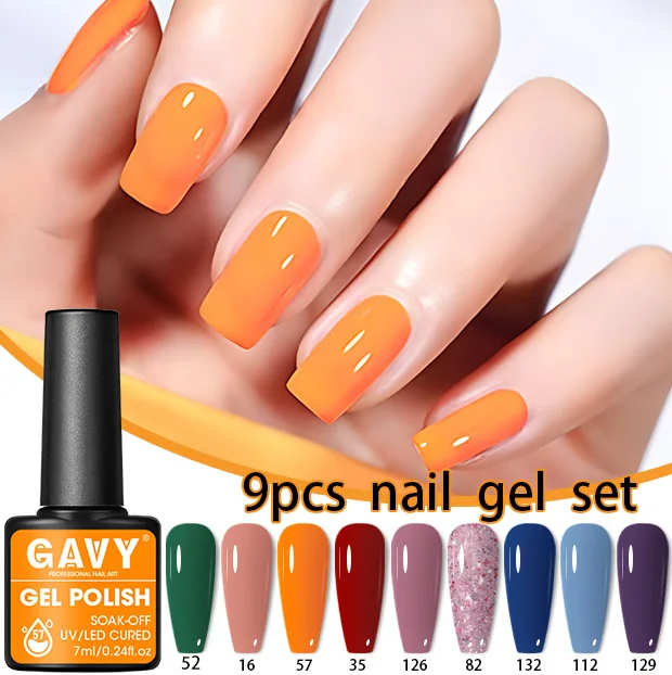 A 9-piece UV LED nail polish set - long-lasting shine, suitable for salons and DIY use, is the perfect gift for the holidays