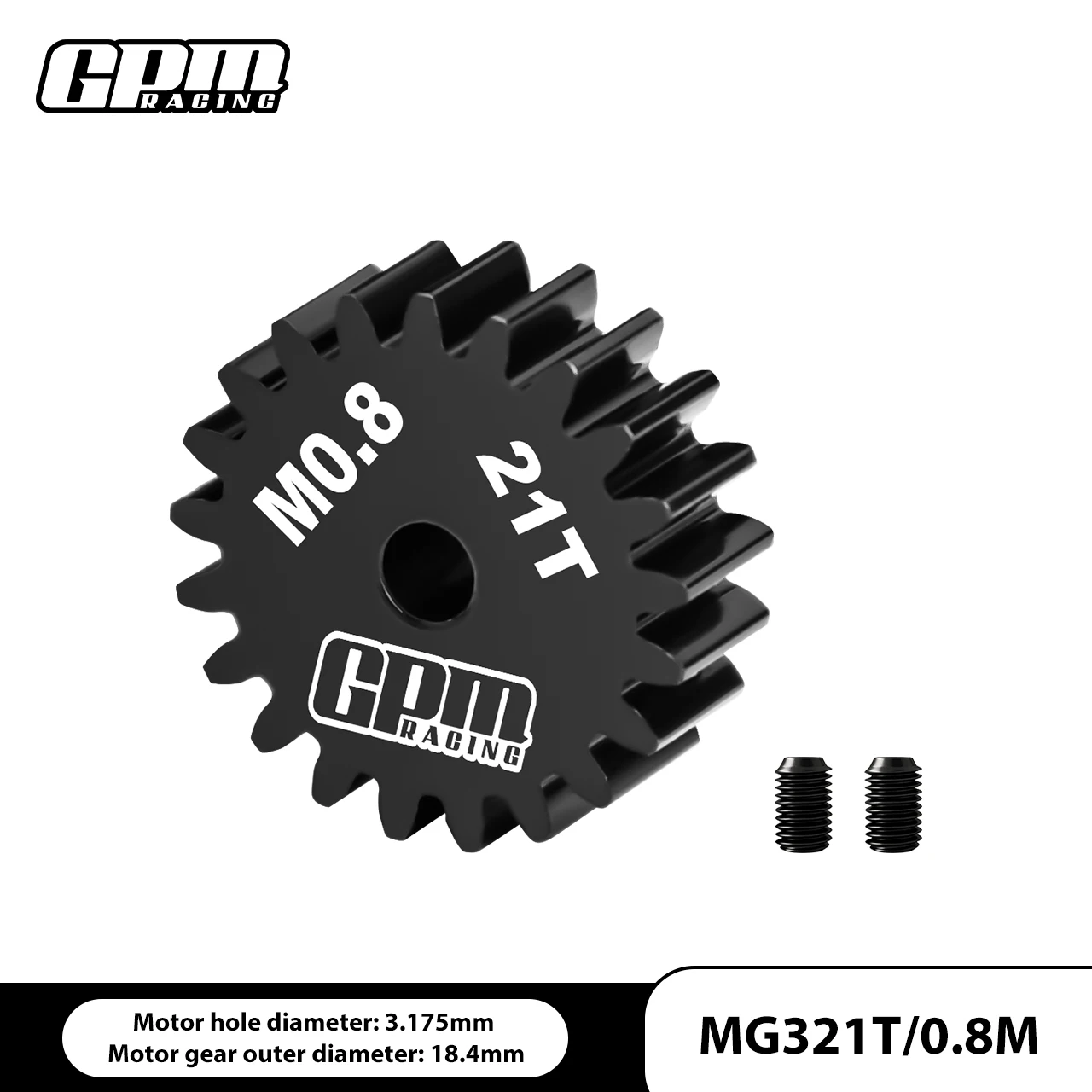 GPM 40Cr stalen motortandwiel 15T-30T (32P / M0,8 / 3,175 mm) rondsel