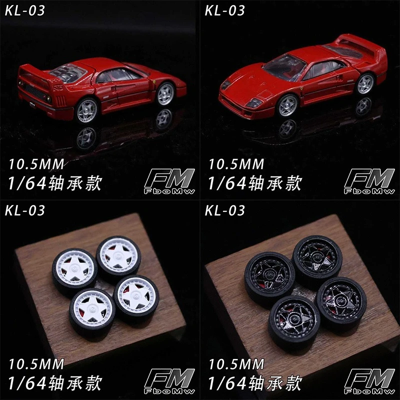 

FM [новая модель] Динамический шелковый подшипник колеса KL-03 1/64 Модель автомобиля Модифицированная ступица колеса 10,5 мм Модифицированные аксессуары для модели автомобиля