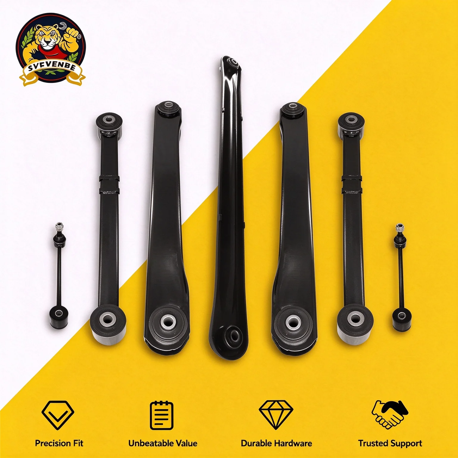 Svenubee 7Pcs Rear Suspension Control Arm Sway Bar Link Kit Fit for 2010-2014 Escalade Tahoe Suburban 1500 Yukon XL 1500