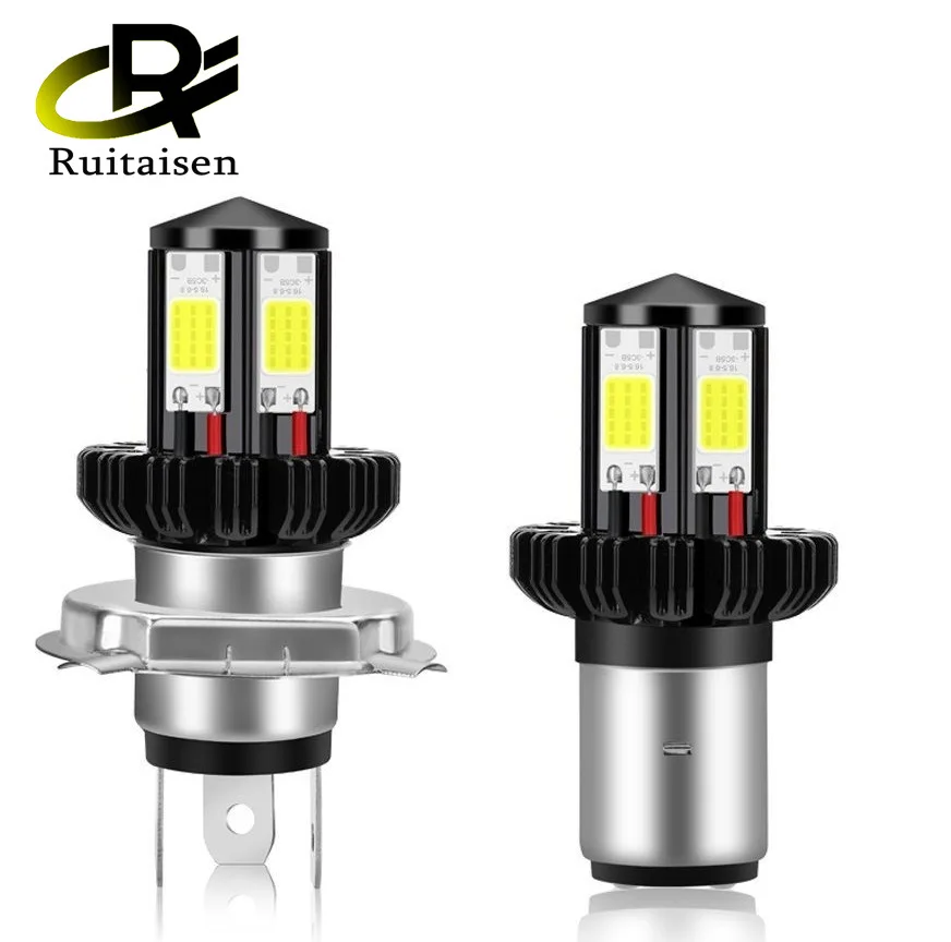 Vehicle Light Motorcycle Super Bright LED Headlight Scooter LED Light BulbTricycle Headlight Double Claw Built-in Spotlight