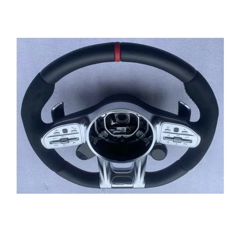 For Benz G-Class W463 W464 G350 G500 G55 G63 Leather AMG Steering Wheel with GT Knob OLED Button