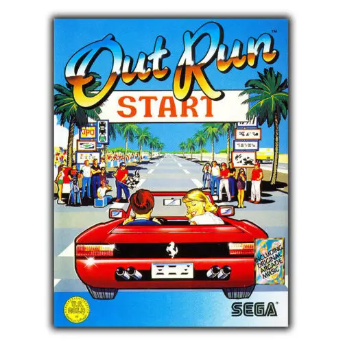 1p,Out Run Arcade SIGN METAL WALL PLAQUE ретро игровая пещера мужская игровая комната