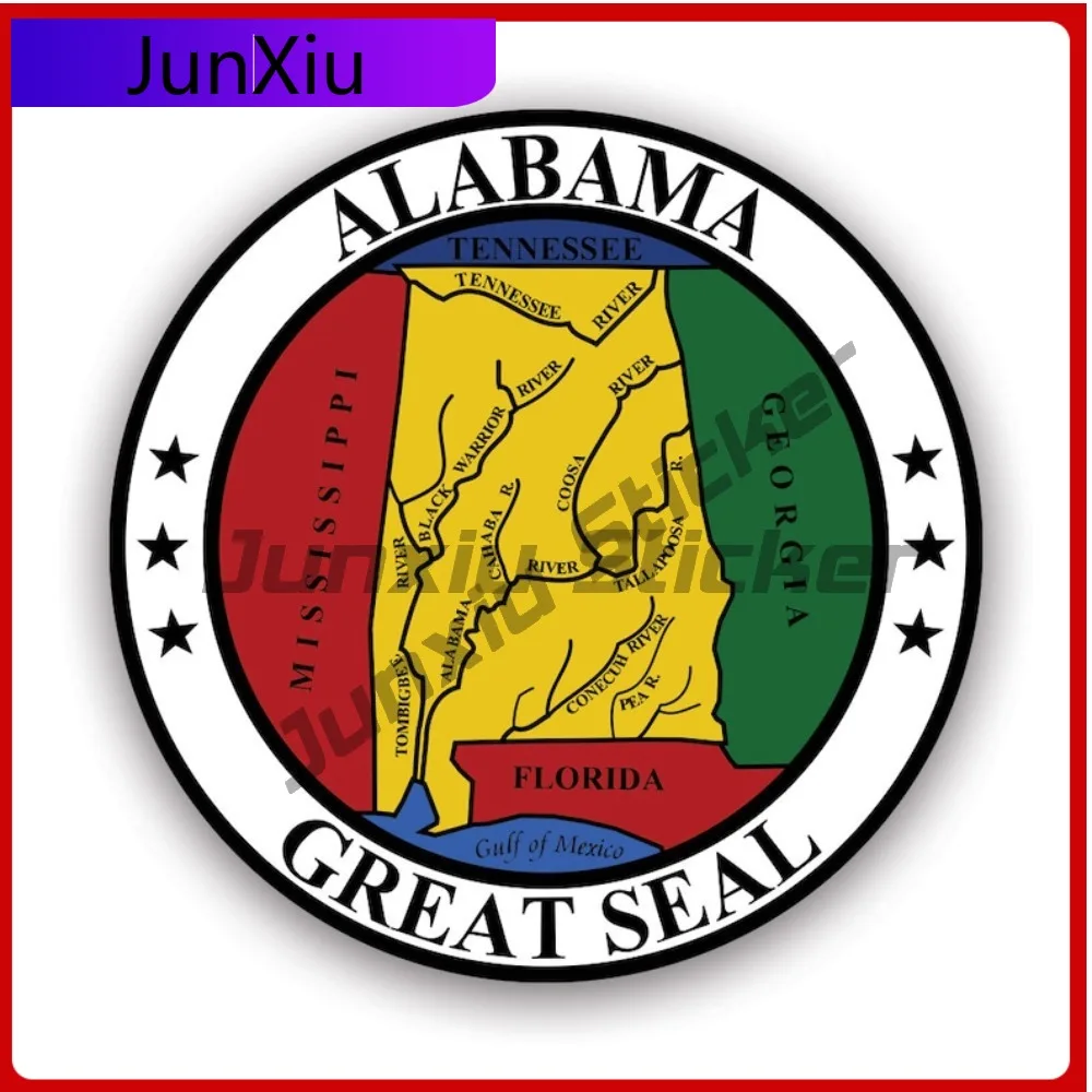 

Alabama State Seal Sticker Waterproof Outdoor Cute Bumper Waterproof Vinyl Decal For Air Conditioners Protection Fun Decor Fun