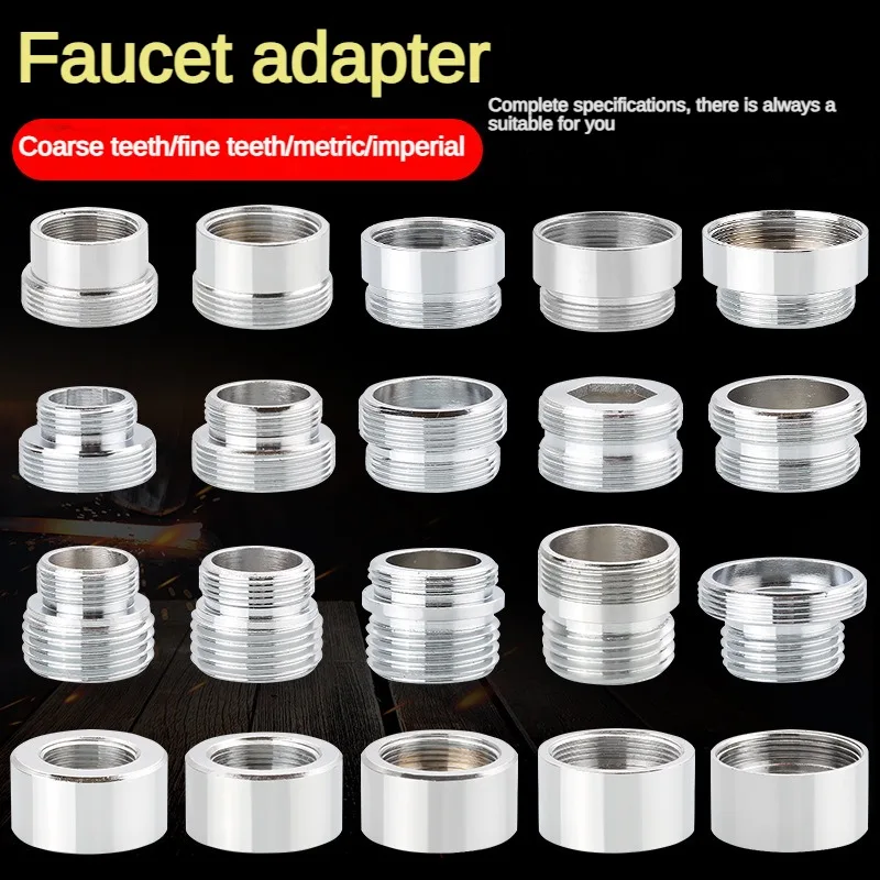 Faucet Adapter 24 Turn 16 18 20 22 24 26 28 30 32mm Internal and External Fine Tooth Faucet Conversion Thread Accessories