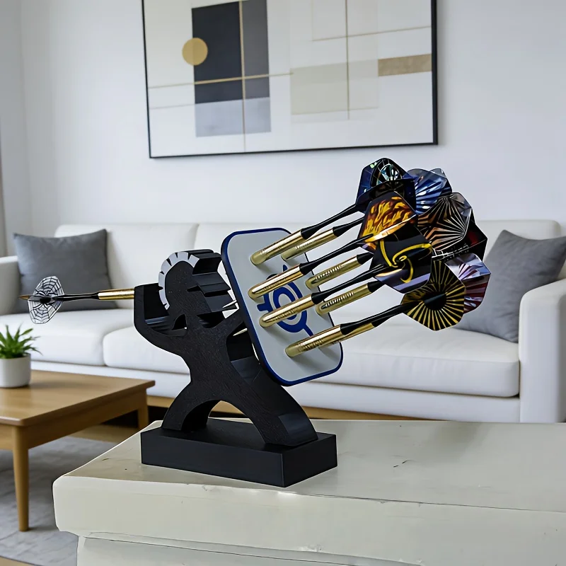 Spartan Warrior Dart Rack 9 Slot Decorative Bracket for Bar Home Office Decor Dart Hand Organizer with Spear Display