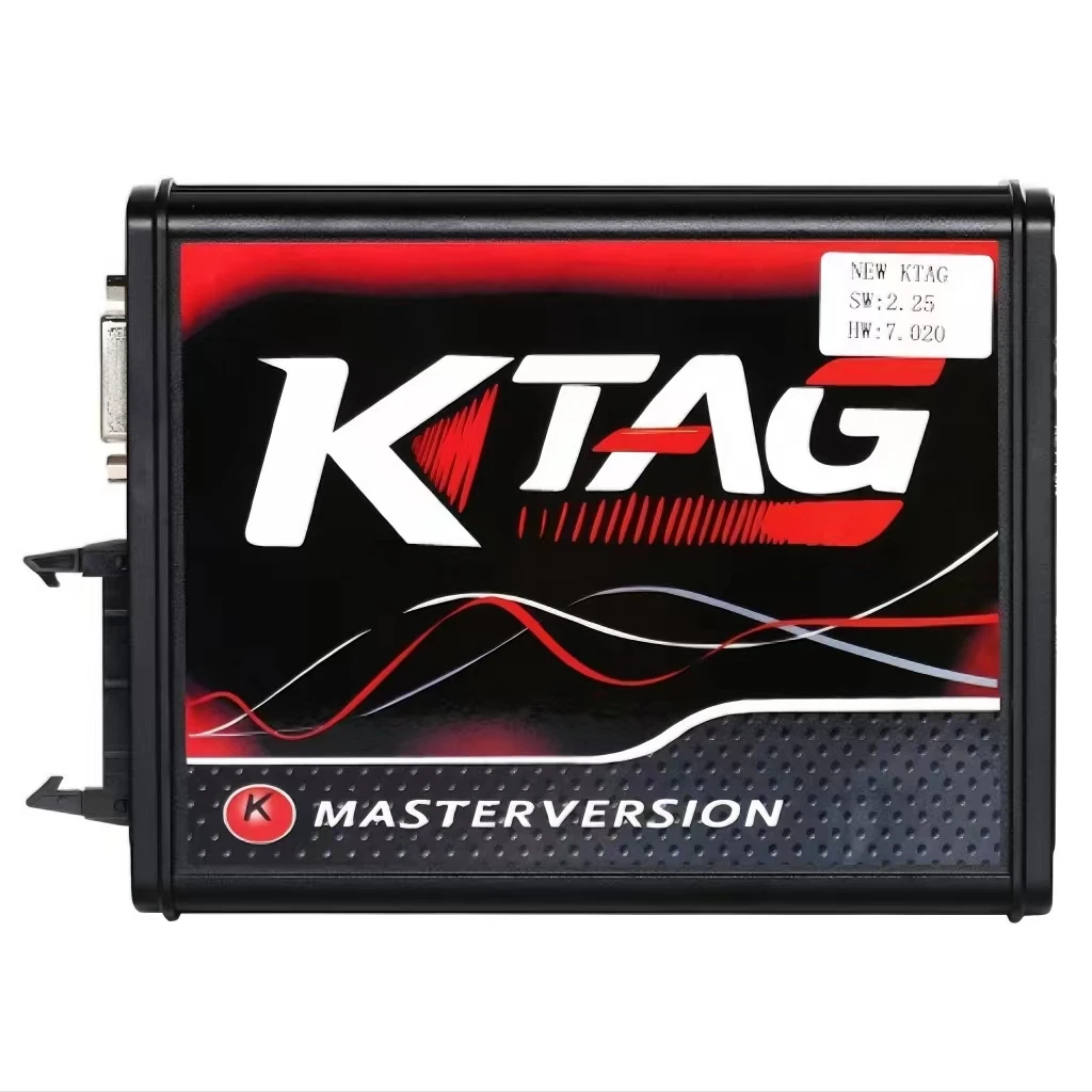 Online Unlimited EU Red KTAG V7.020 4 LED 2.25 OBD2 OBD2 Car ECU Chip Tuning Kit k-tag Programmer Tools
