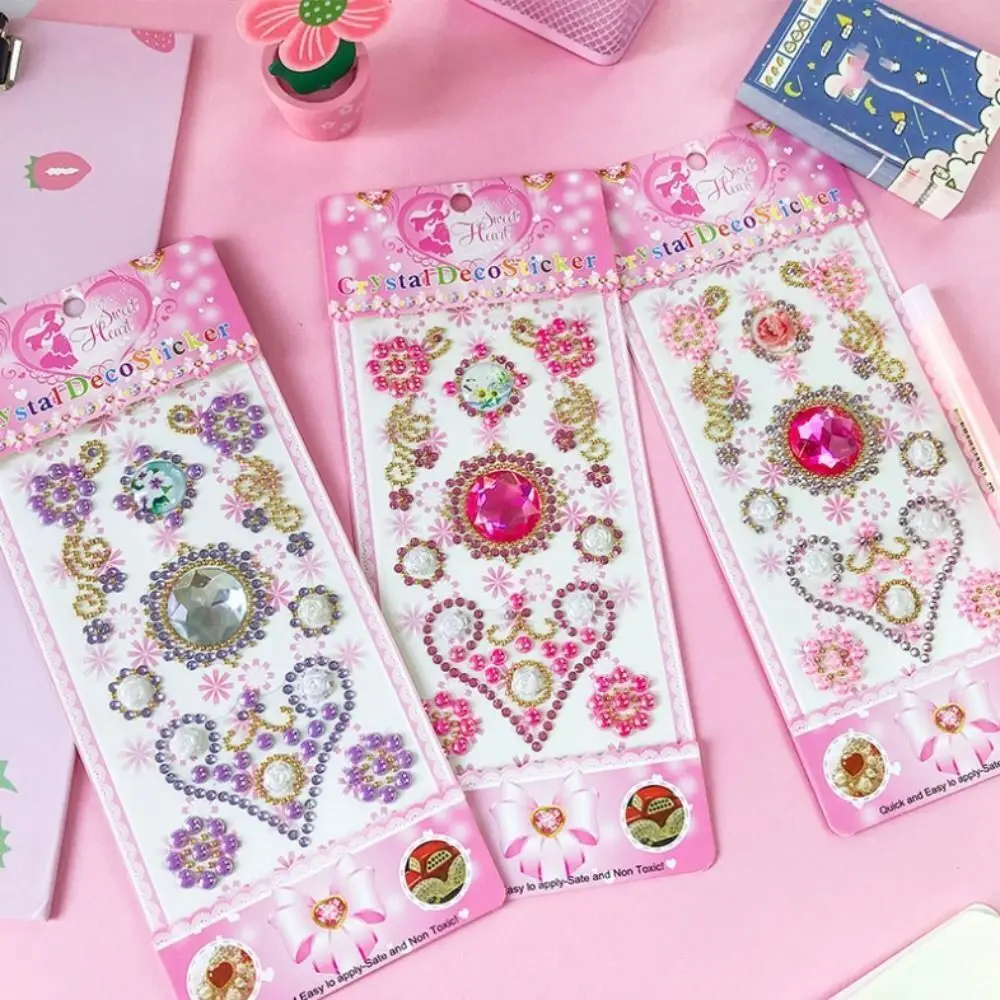 6PCS DIY Face Jewelry Sticker Fashion Nail Diamonds Body Makeup Eye Shadow Sticker Holiday Party Mobile Phone Gem Stickers