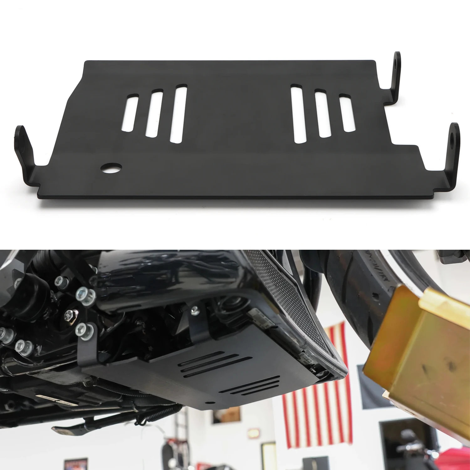 

Fit For Harley CVO Road Glide FLTRXSE 2024 Skid Plate Lower Engine Chassis Protector Black And Silver New Motorcycle Accessories