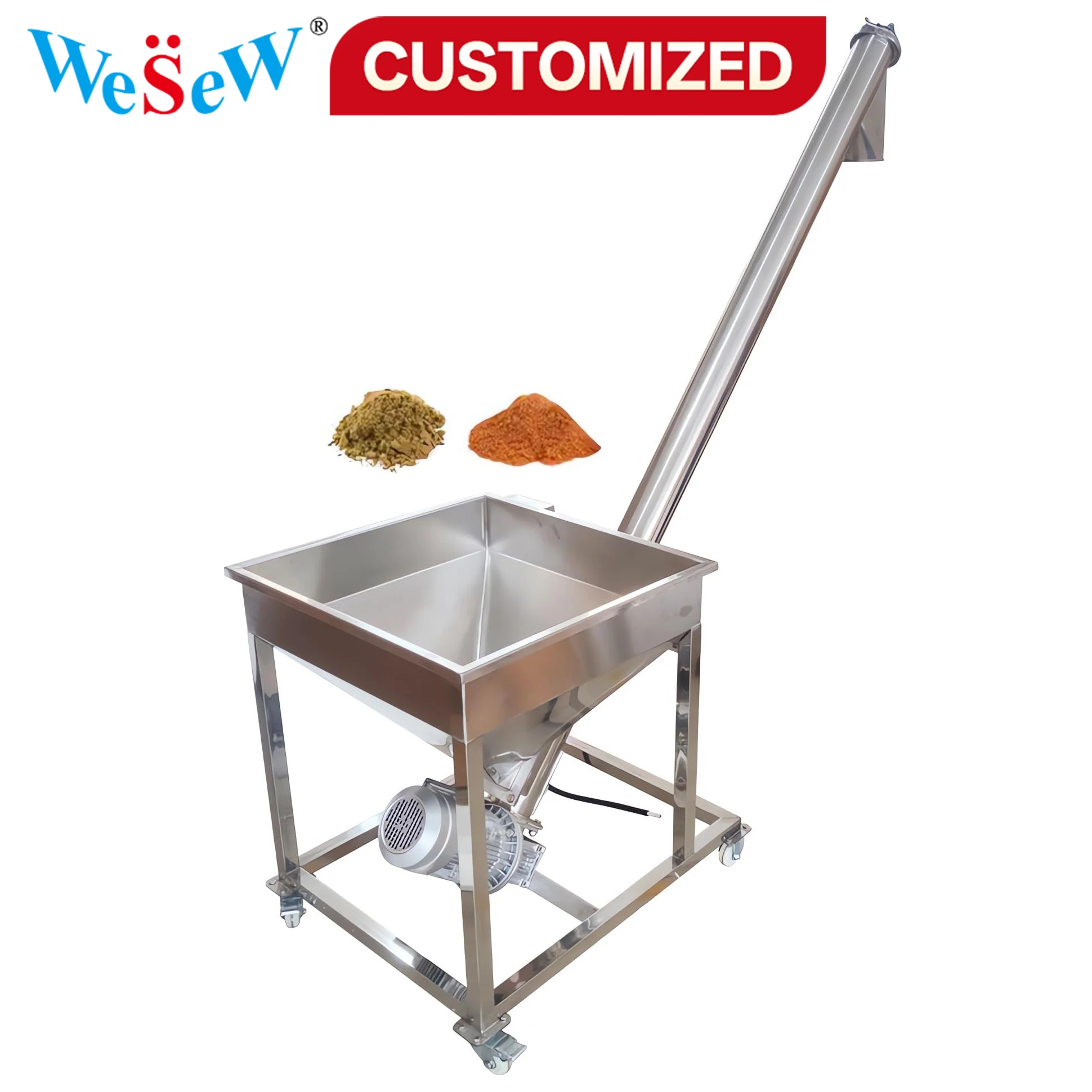 

custom Factory OEM Custom New Design auger Conveyor Screw Feeder Inclined Vertical Steel Screw Conveyor for Powder Handling