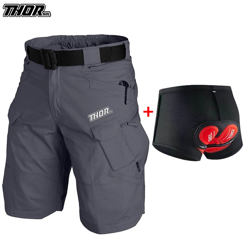 THORSOL Bicycle MTB Men's Short Pants Cycling Shorts Motorcycle Bottoms Mountain Bike Trouser Pantalones Cortos Ciclismo Hombre