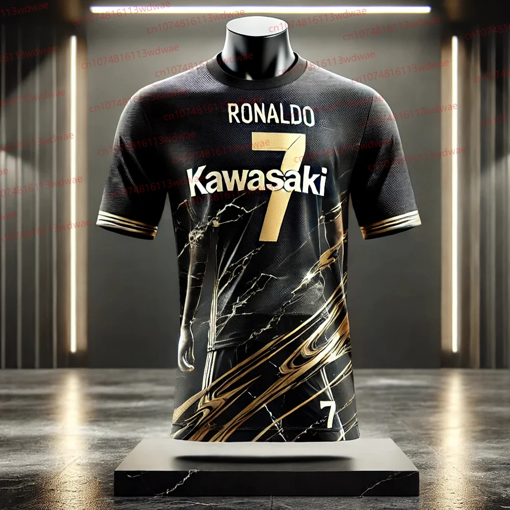 Herren-Fußballtrikot Ronaldo 7, Fußballtrikot-Set, Kawasaki Racing Team T-Shirt, Herren-Radanzug, Trikot-Set mit Marmormusterdruck