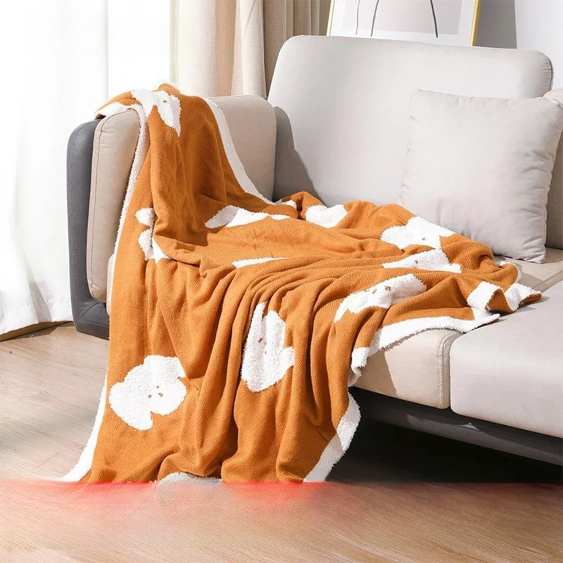 

Плед-полотенце в скандинавском стиле, двусторонний, из полуплюша, вязаный, для дивана, декоративный, для сна, теплый, с геометрическим узором, для кухни