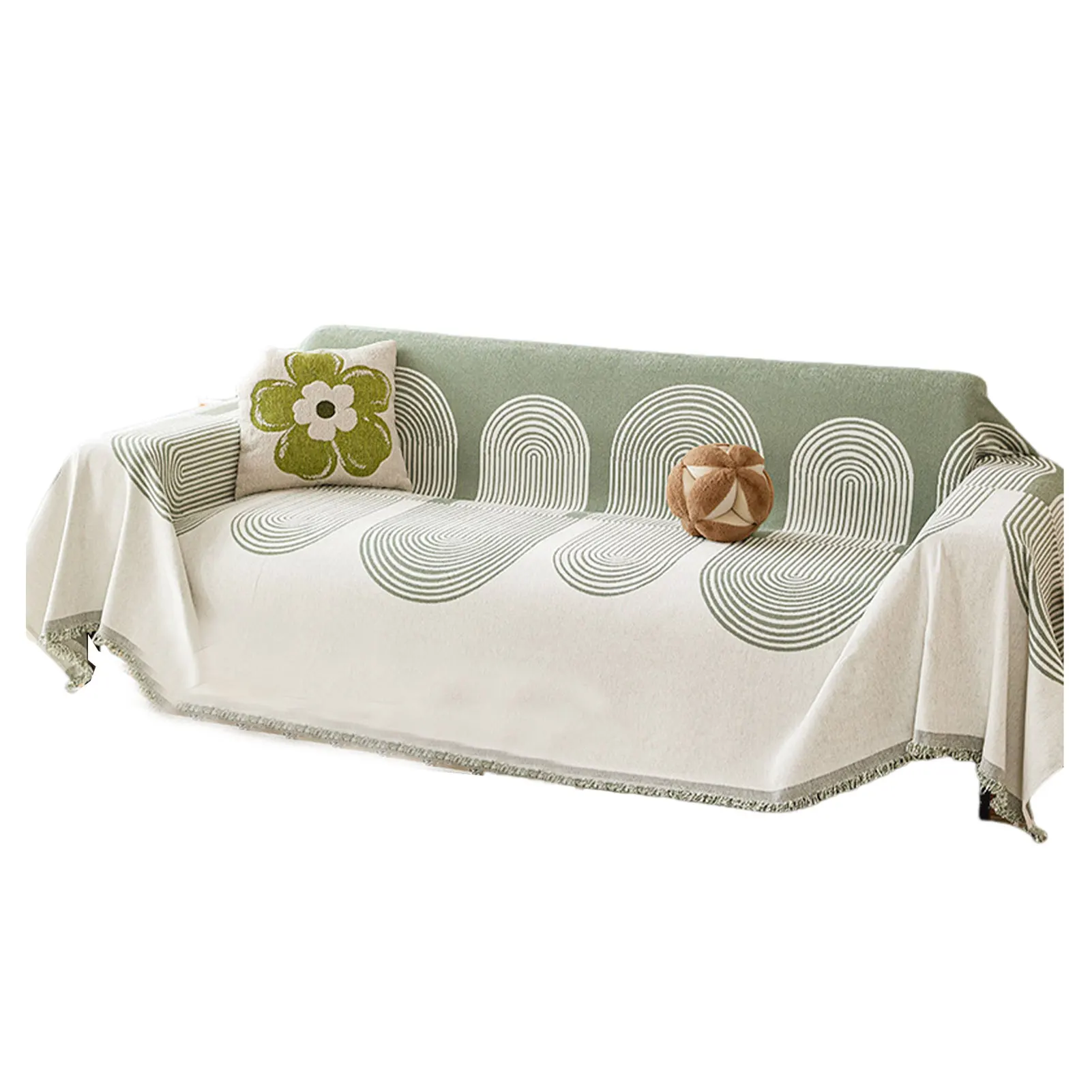 Double-sided Printing Sofa Cover Cloth Thick And Flexible All Seasons Is Choice For Sofa Decoration